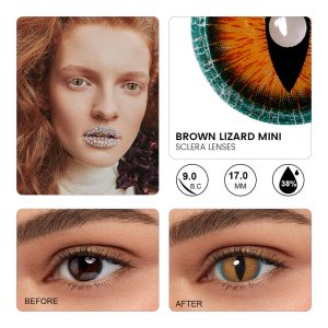 Brown Lizard Mini Sclera Lenses