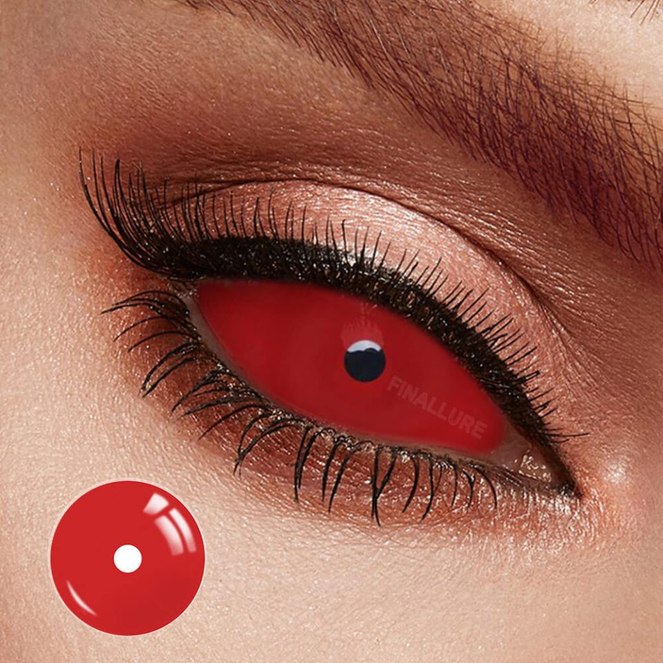 All Red Sclera Contacts