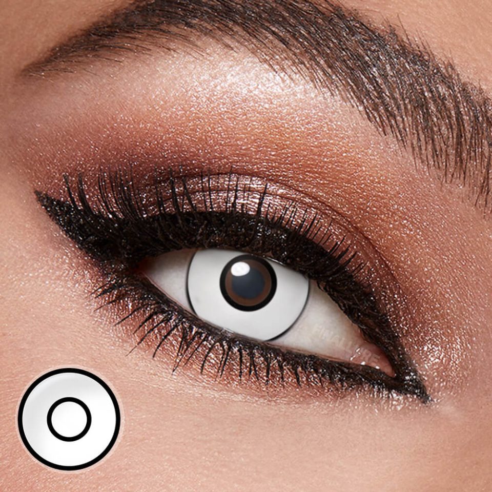 Black Iris Rim White Contacts