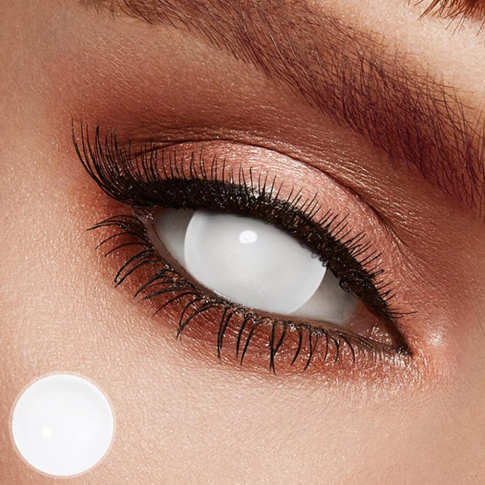 Blind White Mini Sclera Lenses