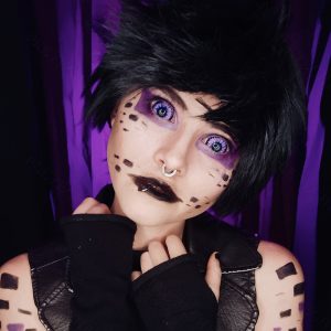 Purple Flash Sclera Contacts