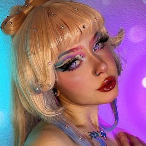 Kokomi Cosplay Violet Galaxy Contacts