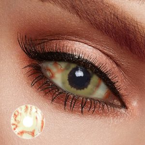 Red & Yellow Mottled Sclera Contacts