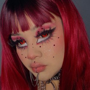 Black & Red Mini Sclera Contacts