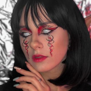 White Mesh Sclera Contacts