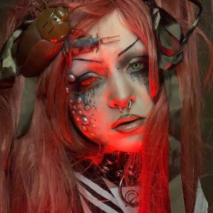 Red Mesh Sclera Contacts